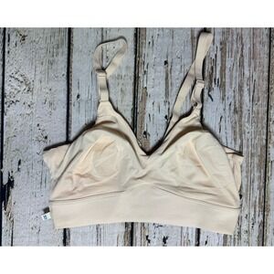 Harper Wilde Bliss Triangle Bralette Ultra-Soft Lightweight Peach Sz Large EUC